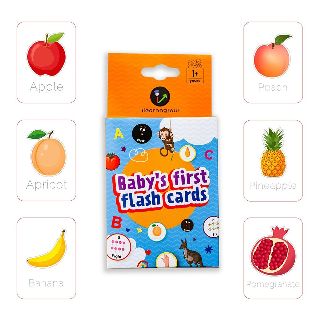 Baby's First Fruits Flashcards (15 Cards & 15 Cutouts)
