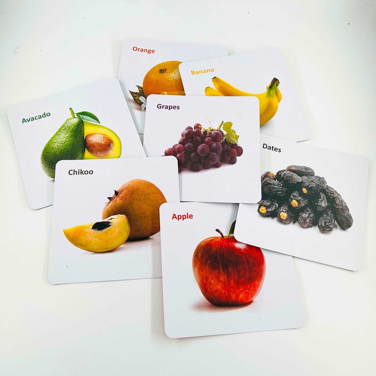 Fruit and Colour Flashcards for 4-6 Months Babies