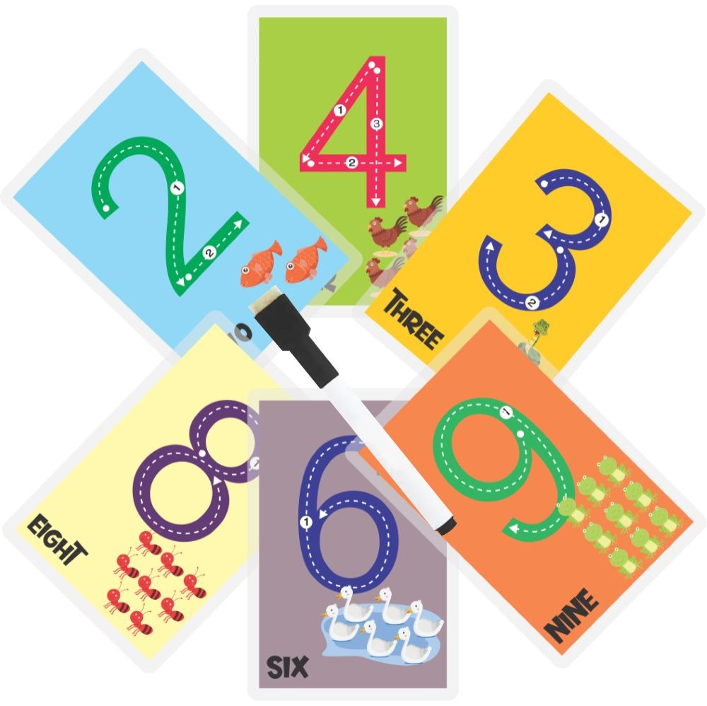 Buy Numbers Rewritable Flashcards  Tracing Mats - SkilloToys.Com - Flashcards