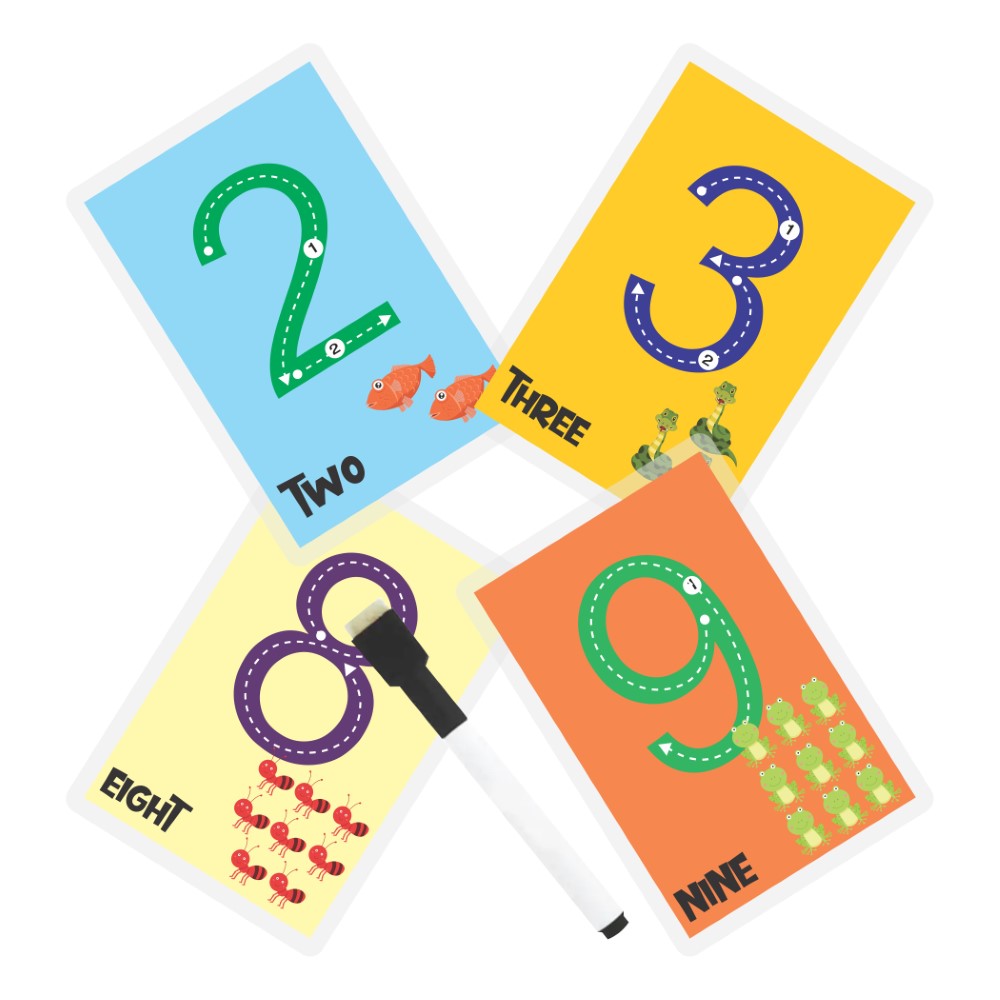 Buy Numbers Rewritable Flashcards  Tracing Mats - SkilloToys.Com - Flashcards With Images