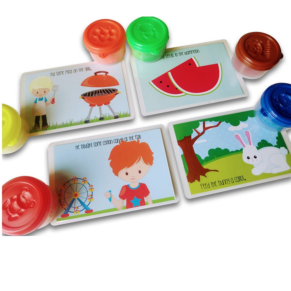 Buy Playdough Mats (20 Activities Included and 6 Boxes of Dough) - SkilloToys.com- Laminated Doubleside Mats
