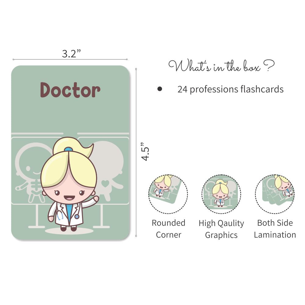 Profession Flashcards - Pack of 24