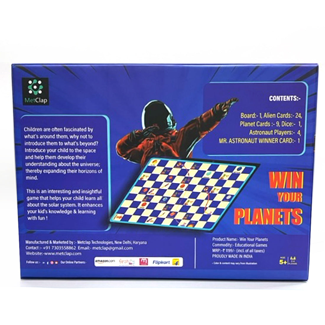 Win Your Planets Board Game for Kids
