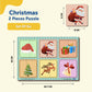 Wooden 2 Piece Christmas Puzzle