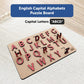 Wooden Capital Alphabet Puzzle Board