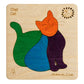 Wooden Chat Cat Puzzle Board