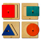Wooden Colorful Multiple Shape Pincer Board