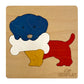 Wooden Dog With a Bone Puzzle Board