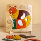 Wooden Fritz Katze Puzzle Board