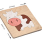 Wooden Happy Cow Puzzle Board