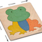 Wooden Happy Frog Puzzle Board