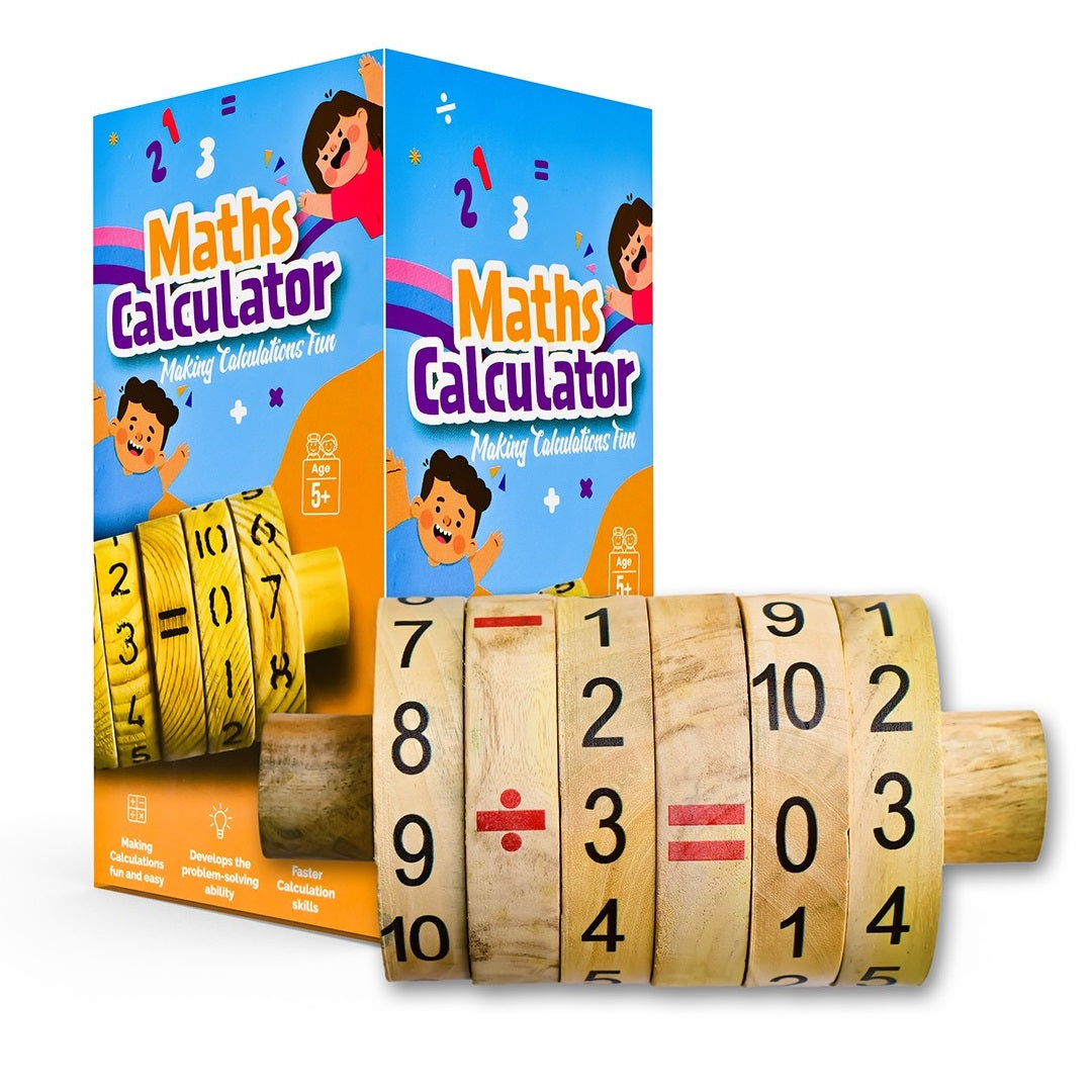 Wooden Learning Maths Calculator