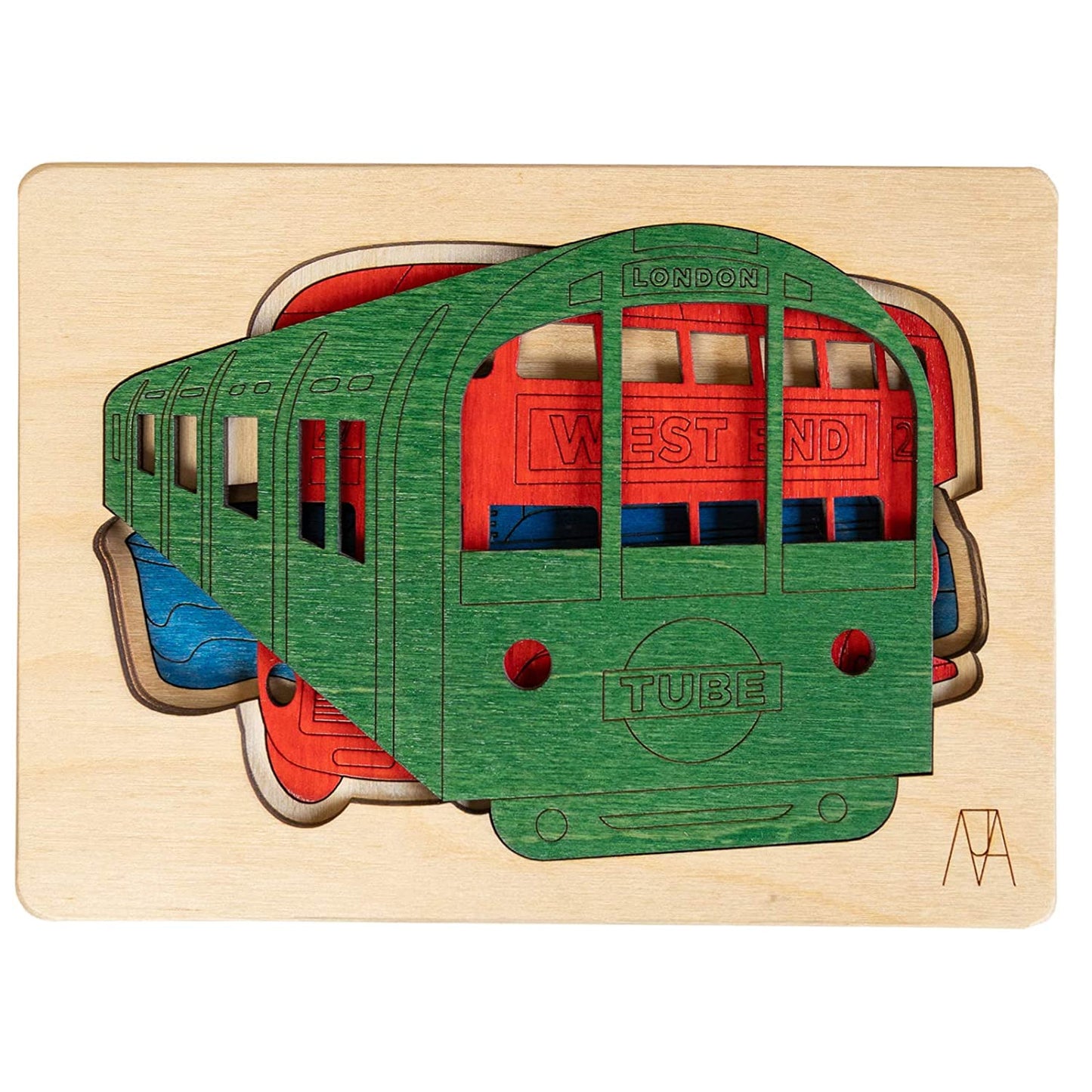 Wooden London Transport Puzzle Board