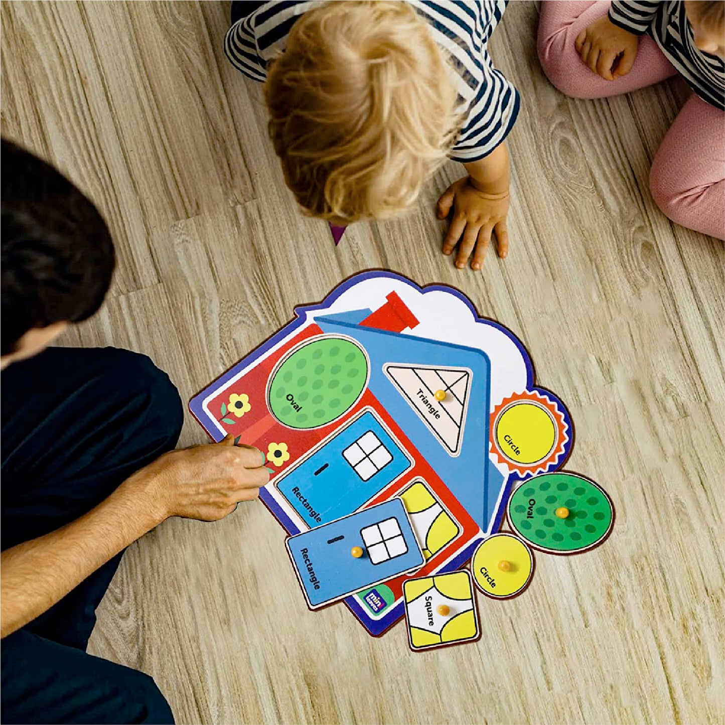 Wooden My First Shapes Jumbo Peg Puzzle