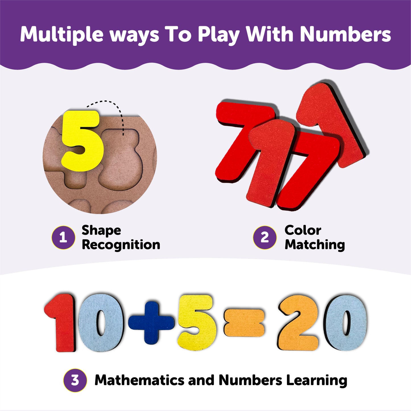 Wooden Number Shape Learing Puzzle