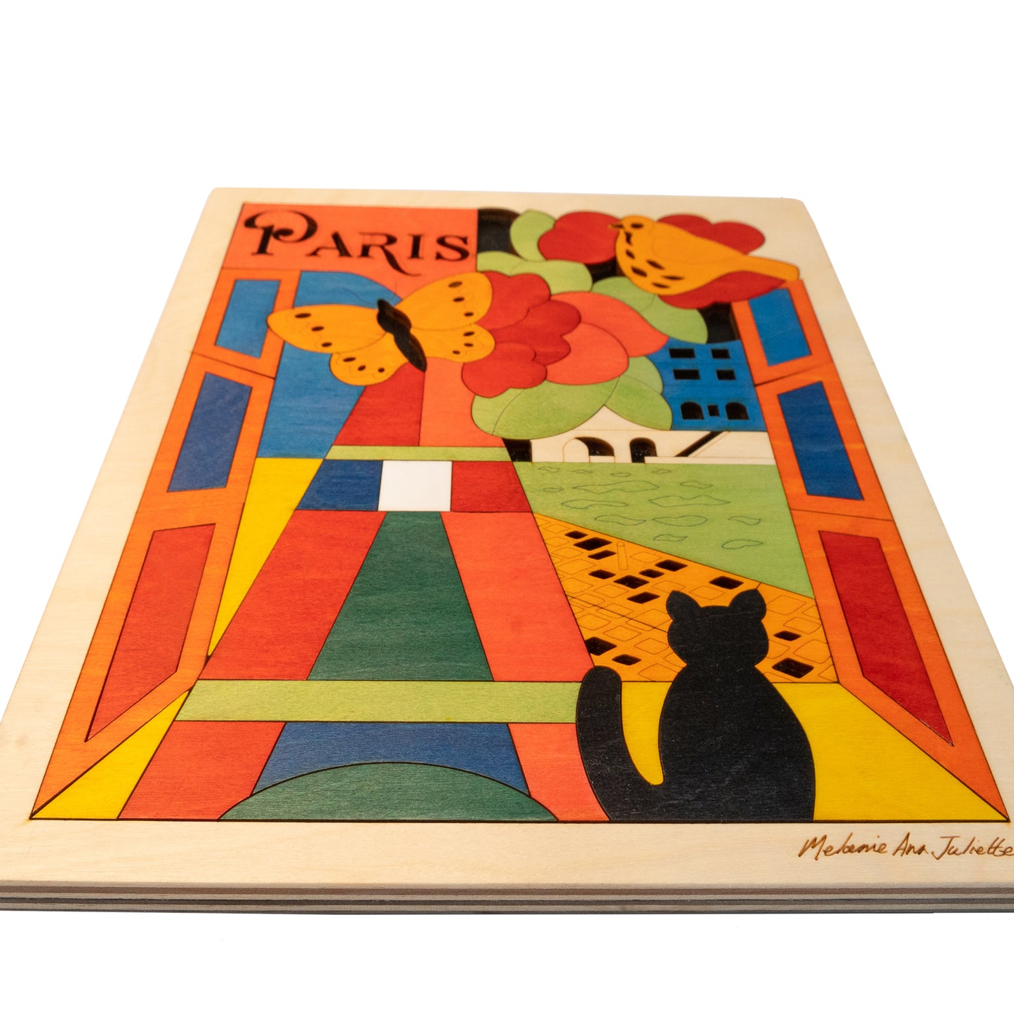 Wooden Paris Puzzle Board