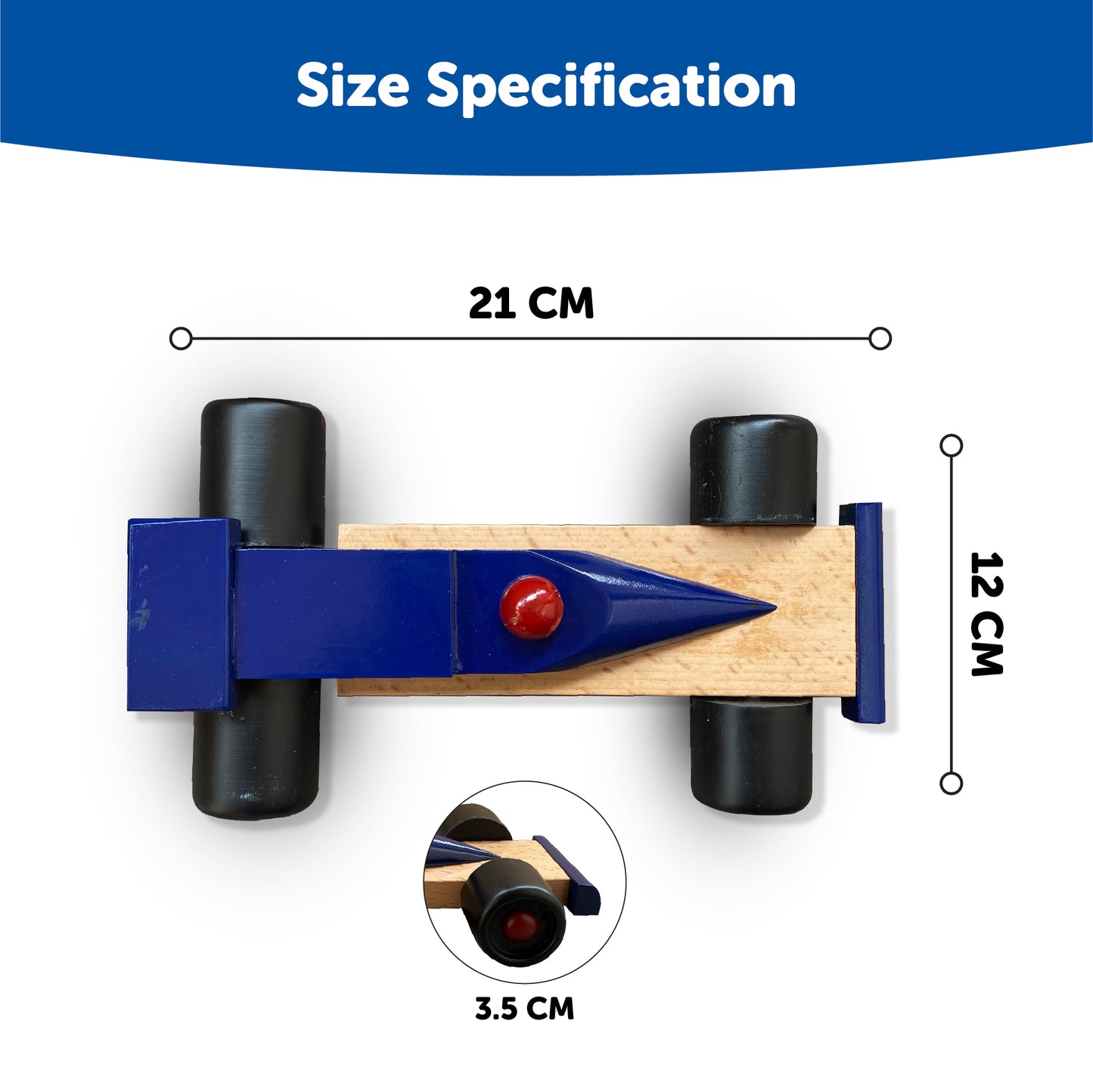 Wooden Racing Car Push Pull Toy