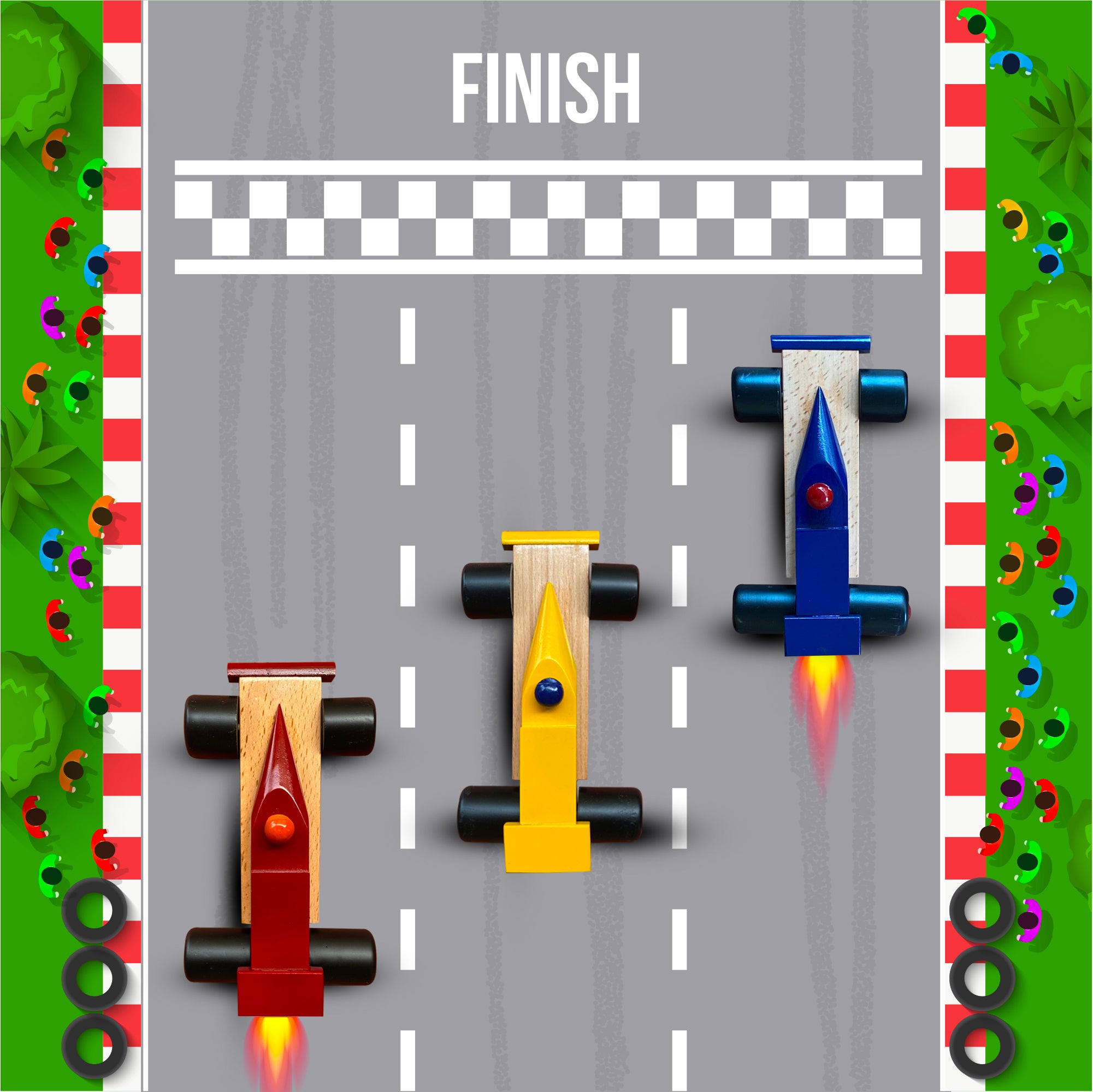 Buy Wooden Racing Car Push Pull Toy - SkilloToys.com