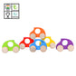 Wooden Rainbow Cars Pretend Play Toy - Set of 6