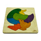Wooden Rainbow Duck Puzzle Board