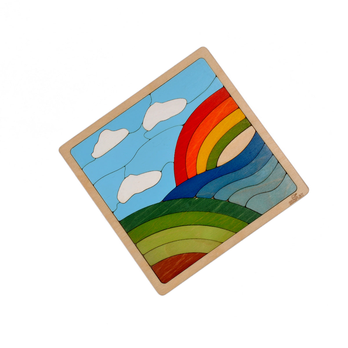 Wooden Rainbow Puzzle Board