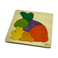 Wooden Rainbow Rabbit Puzzle Board