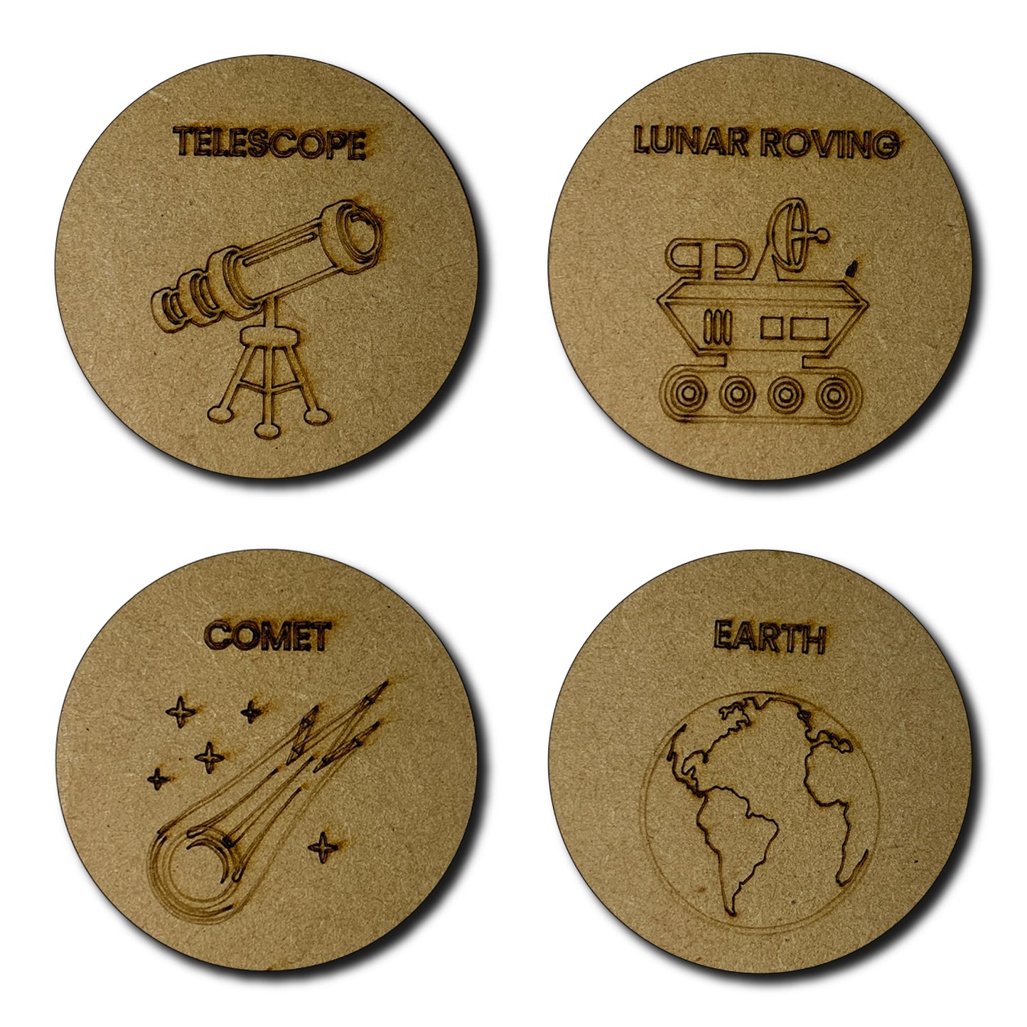 Wooden Space Exploration Card Game
