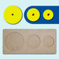 Wooden Three Round Shapes Peg Puzzle