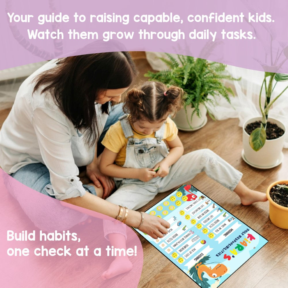 Educational wooden reward chart promoting positive behavior and self-esteem in children