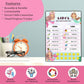 Educational reward chart designed for building responsibility and routine in young children