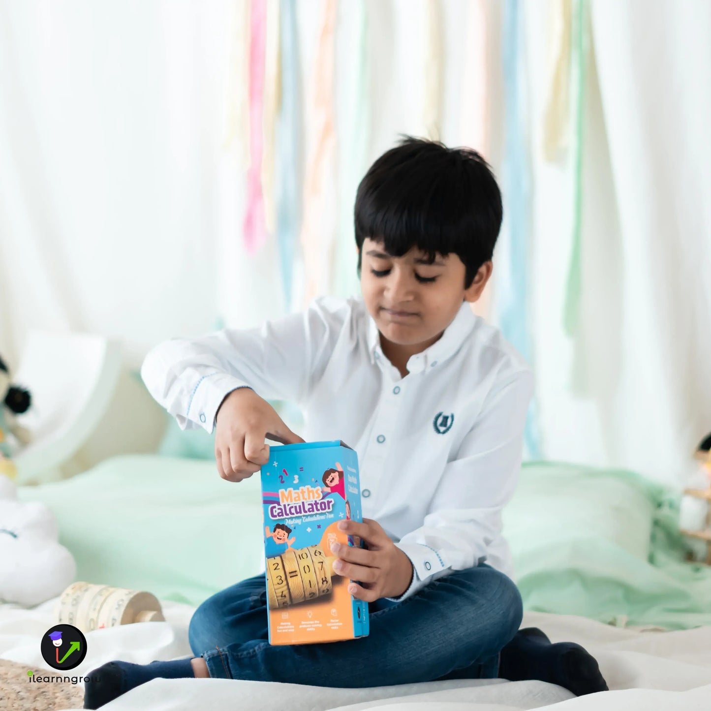 maths calculator for kids interactive wooden learning tool - product view 22