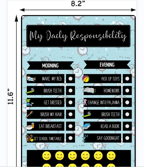 Daily Responsibility Chart For Kids
