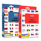 Flag 1 and Flag 2 Combo Flashcards For Kids