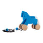 Wooden Blue Horse Couple Pull Along Toy