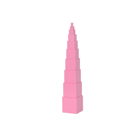 Montessori Pink Tower - Teak Wood