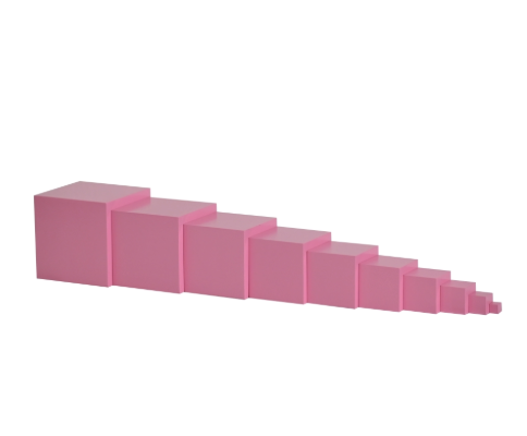 Montessori Pink Tower - Teak Wood