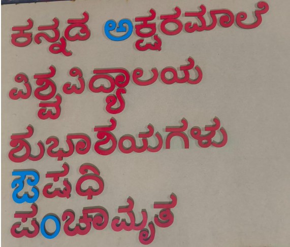 Montessori Preschool Movable Kannada Letter with Wooden Organizer Box