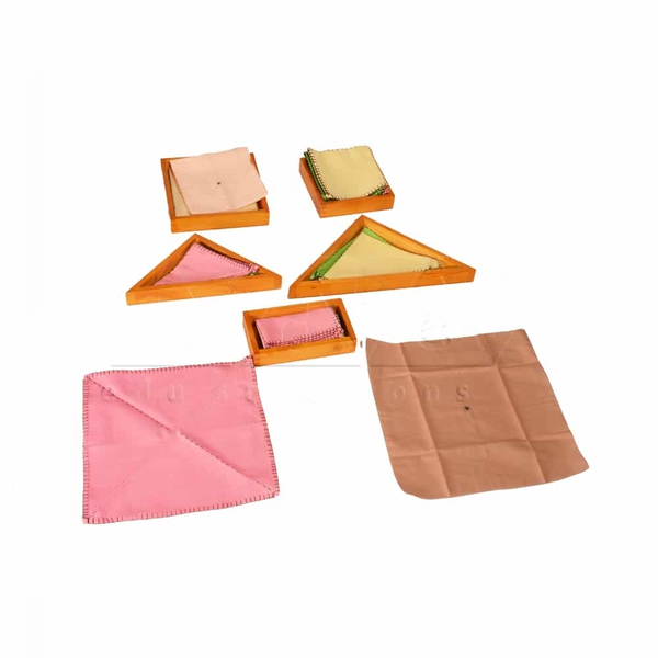 Kidken Napkins for Folding and Dusters: set of cotton napkins for practical-life folding practice and child-led table setting, ages 2 to 6