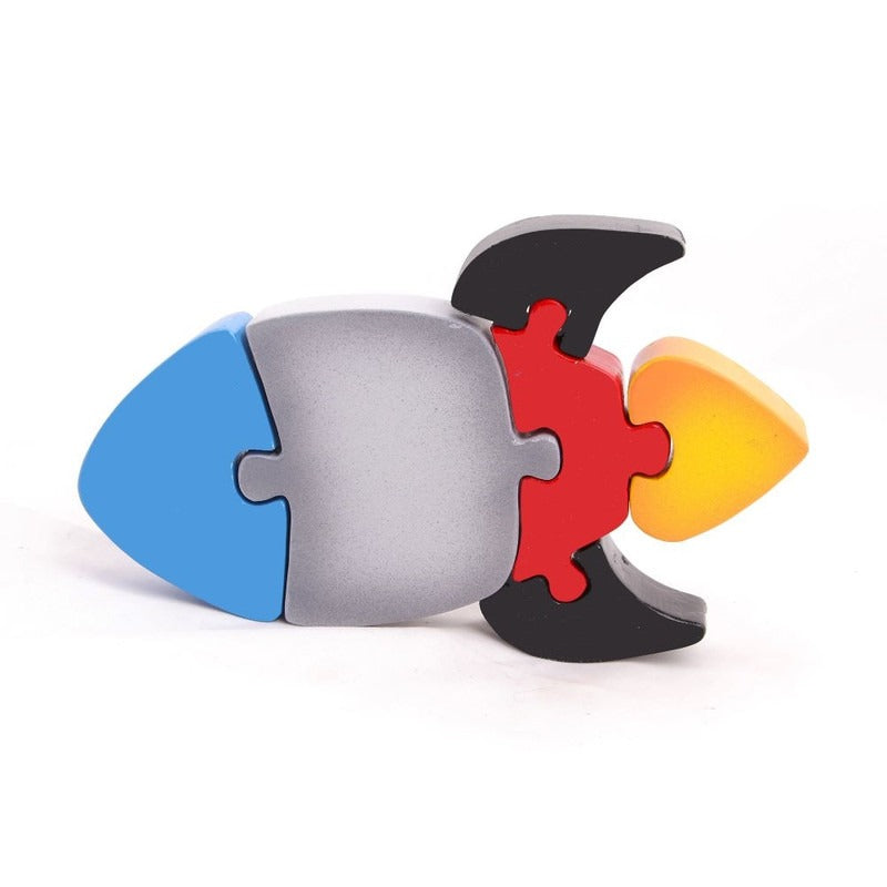 Rocket Puzzle Stacking Toy - Set of 6 Pieces