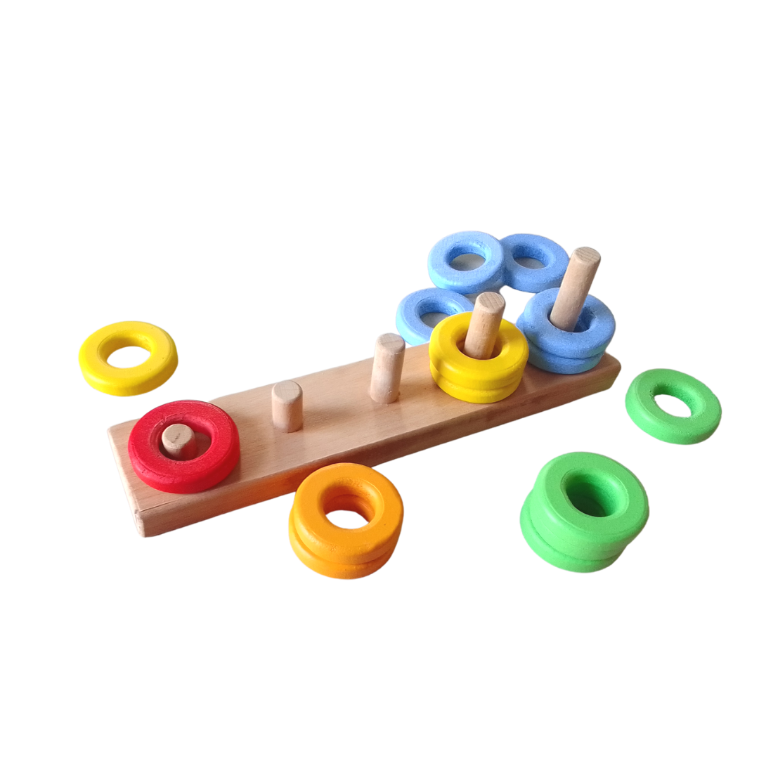 Wooden Ring Stacker Toy