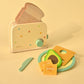 Sustainable wooden toaster toy promoting imaginative role-play and fine motor skills