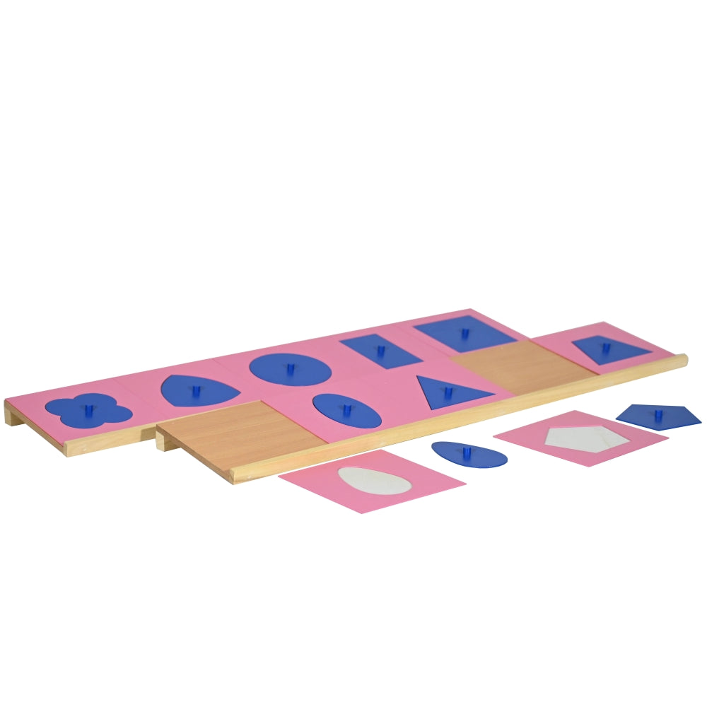 Montessori Drawing Insets with Painted Stand Learning Board