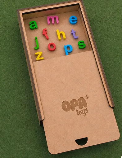 Wooden Lowercase Alphabet's with Storage Box