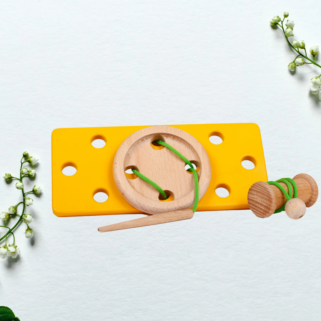 Wooden Stitch A Button Sewing Toy