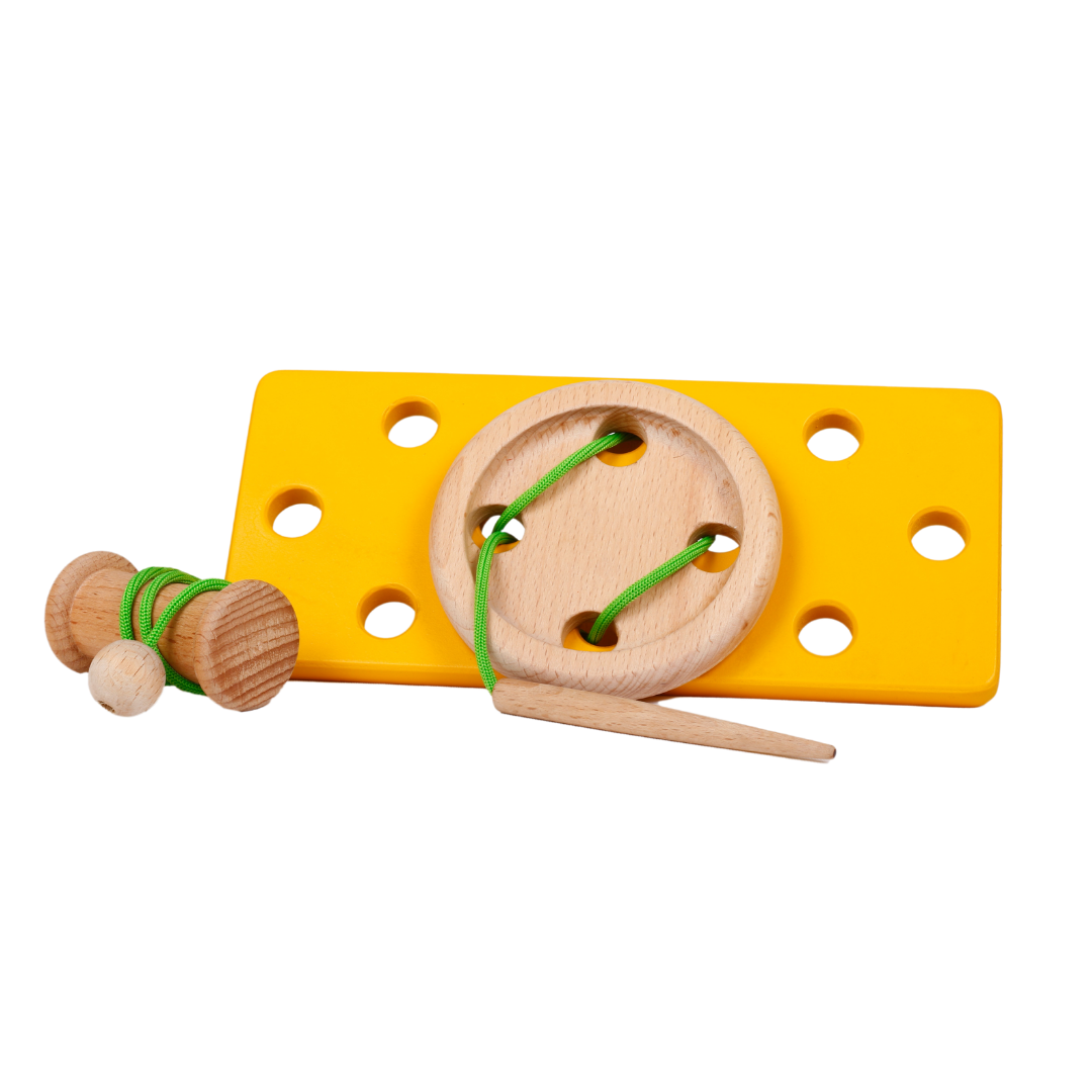 Wooden Stitch A Button Sewing Toy