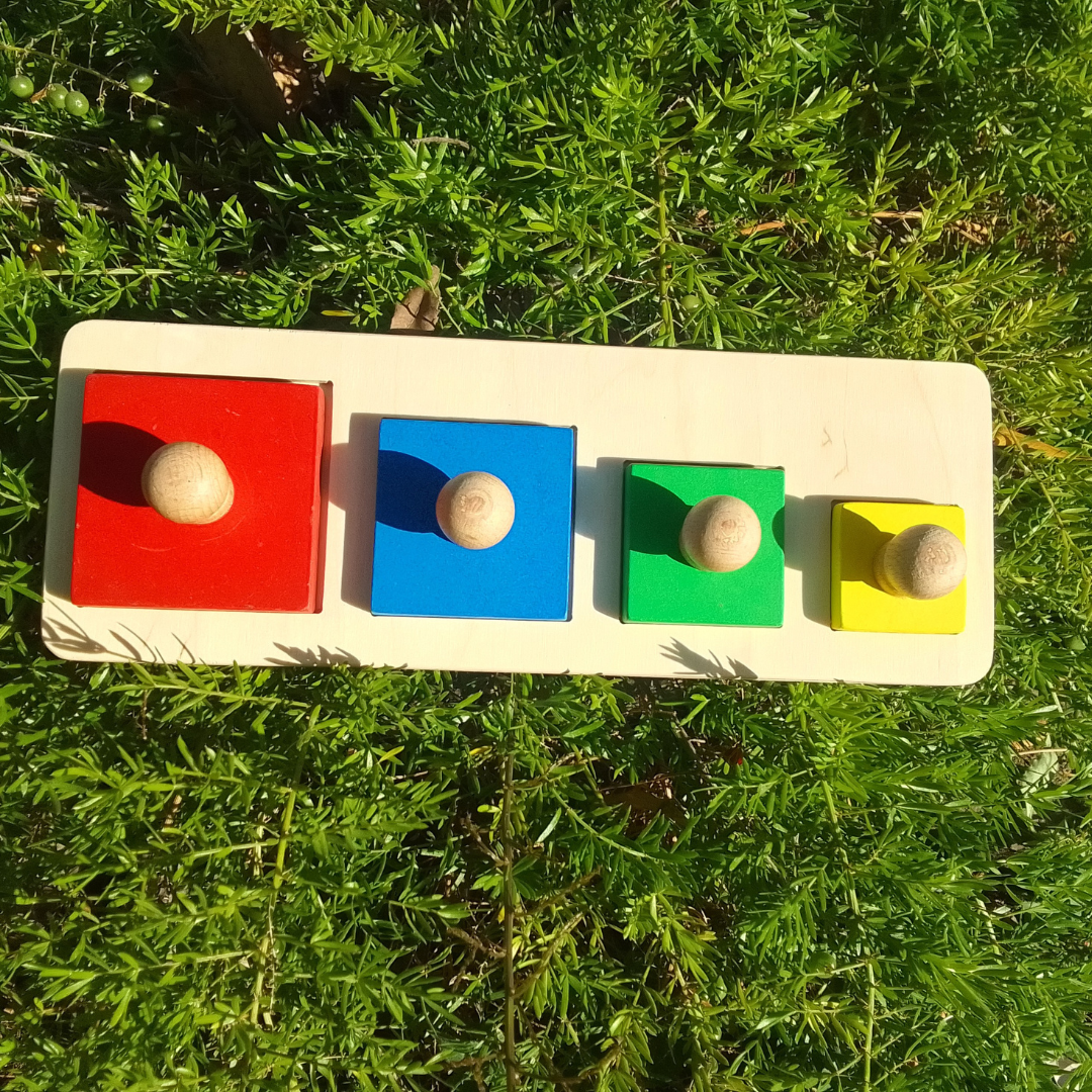 Wooden Square Shapes Tray