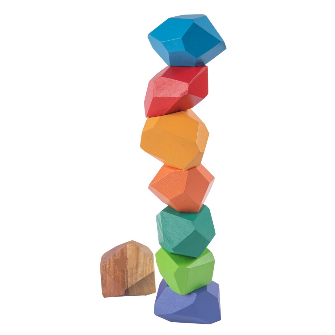 Wooden Stone Balancing Blocks -(8 Pcs)