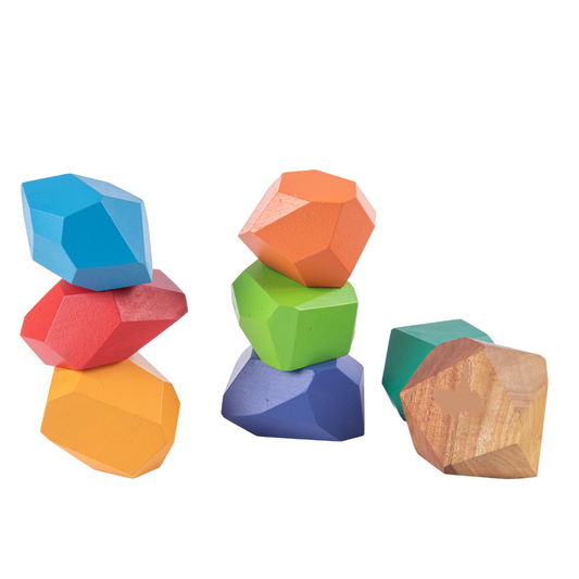 Wooden Stone Balancing Blocks -(8 Pcs)