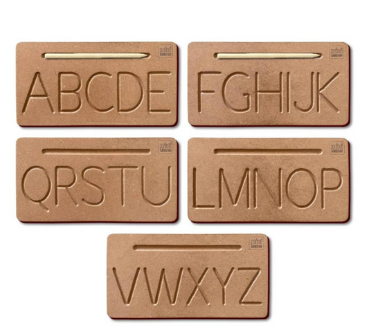 Wooden Capital Alphabet Tracing Board