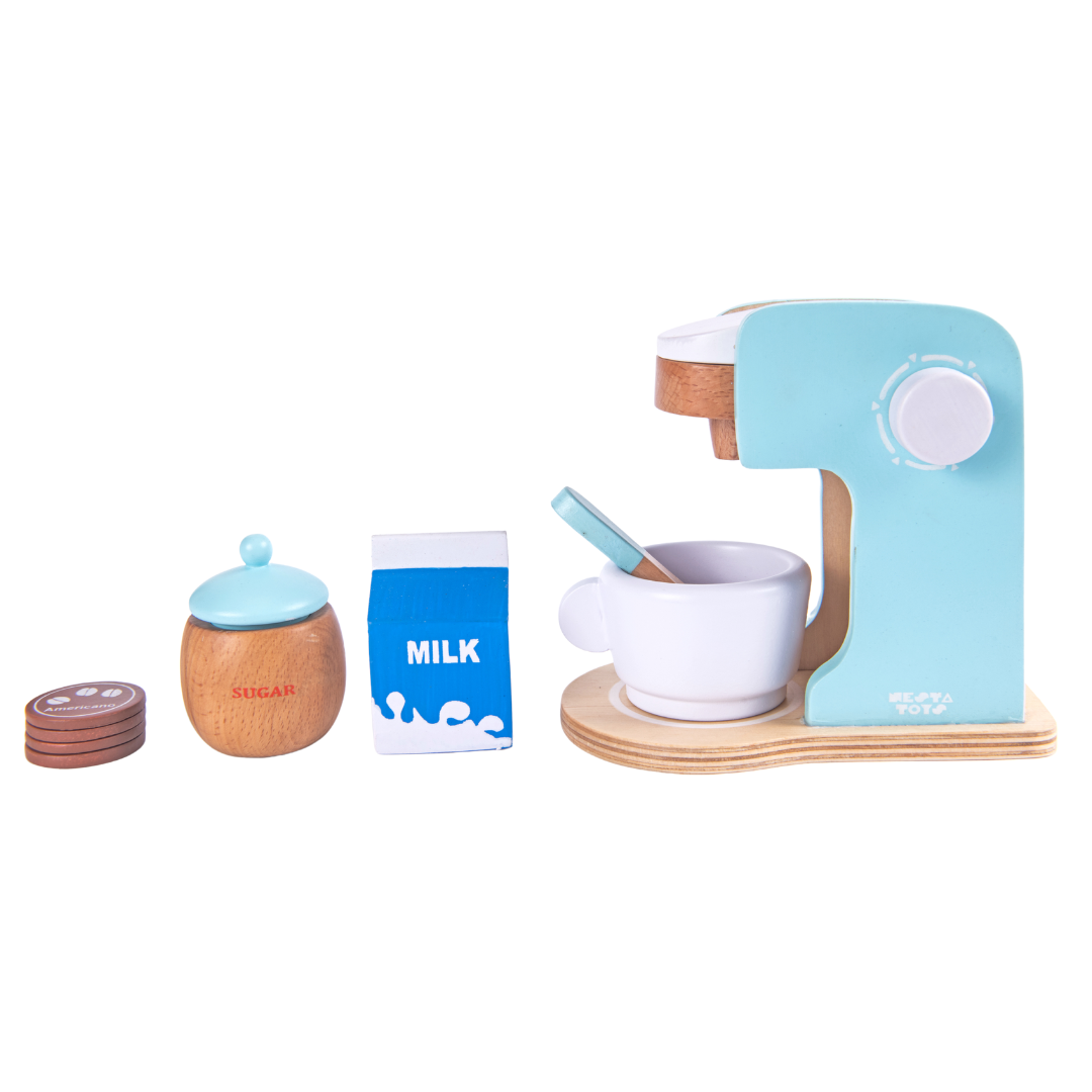 Wooden Coffee Maker  - Blue Color